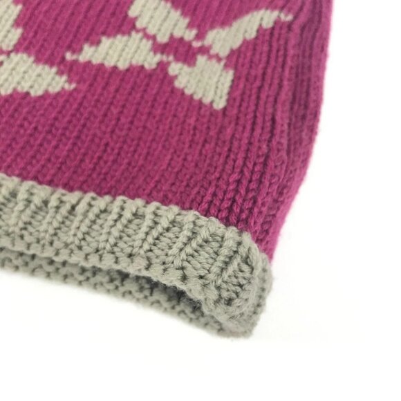 LOUIS VUITTON M72768 Monogram Snood Grand Floor Neck Warmer Scarf wool purple - Picture 9 of 16